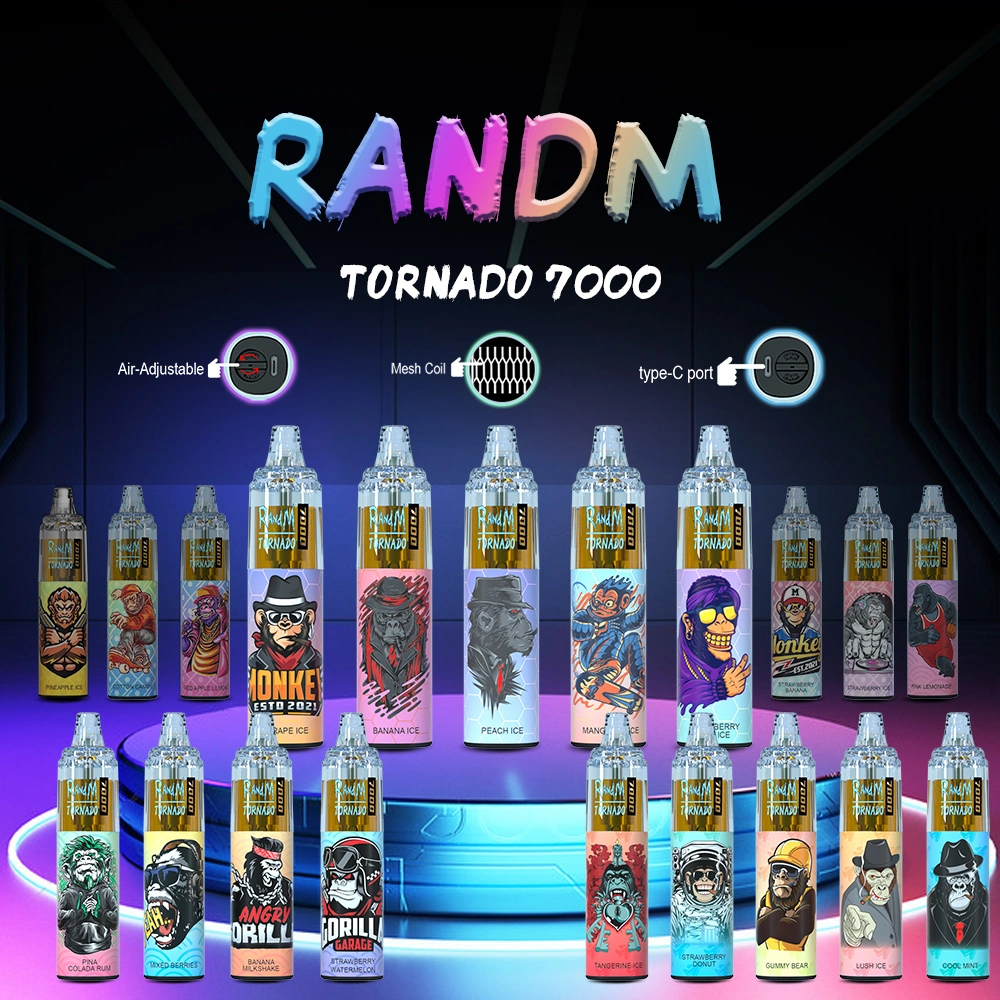 Wholesale Authentic Randm Tornado 7000 Puffs Disposable Vape Devices E-Cigarette Rechargeable 50 Regular Flavors Randm Tornado 7000 Puffs Disposable Vape Pen