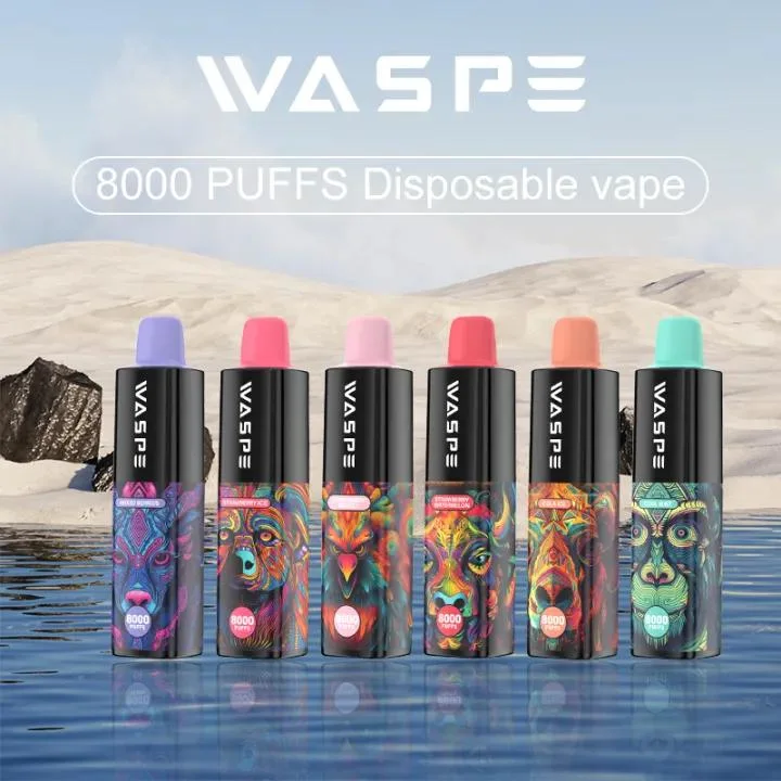 Waspe 8000puffs 5% Nicotine Disposable Vape Pen 16ml E-Liquid Ecig with Wholesale Price